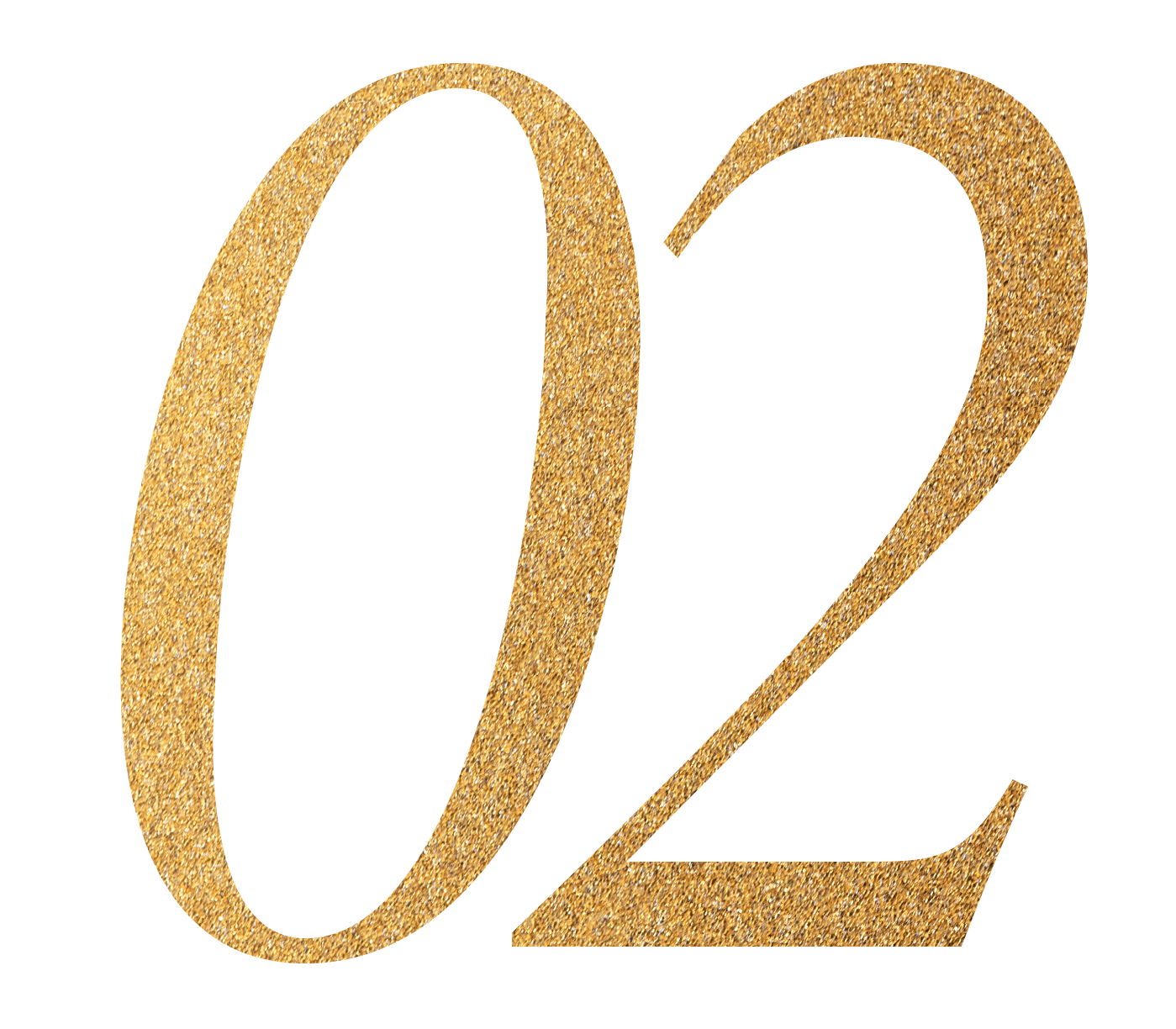 A large, glittery gold number 20 with a green and blue streak at the bottom right.