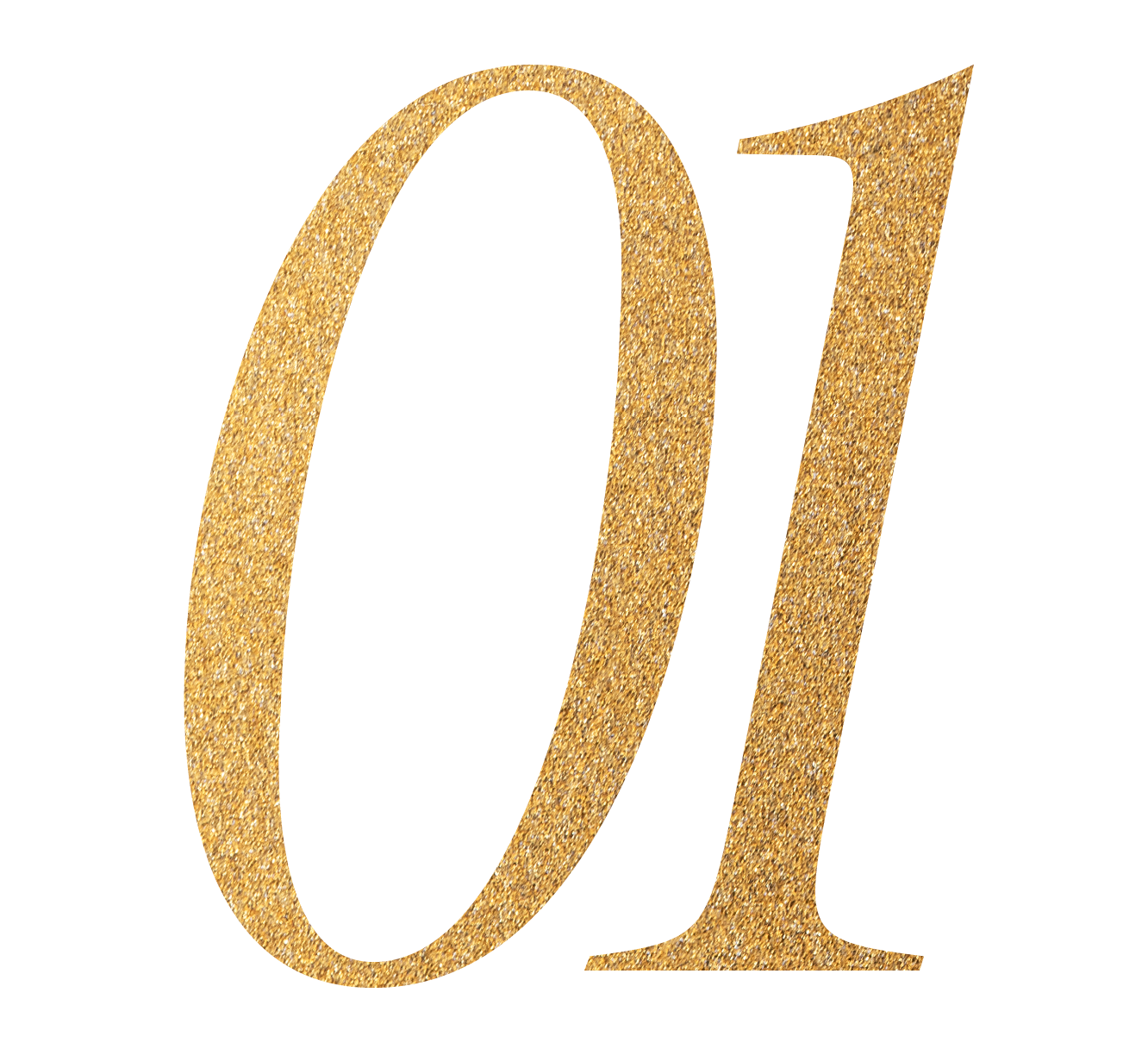 Gold glitter number 20 with green background.
