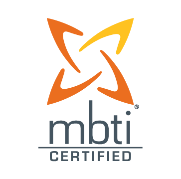 MBTI Certified logo with an abstract star shape in orange and yellow and the text 'mbti CERTIFIED' below.