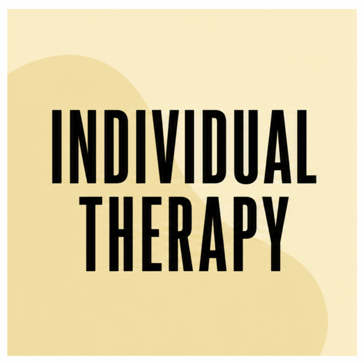 Cover of a book or pamphlet titled 'Individual Therapy' with a light yellow background and two large overlapping yellow circles.