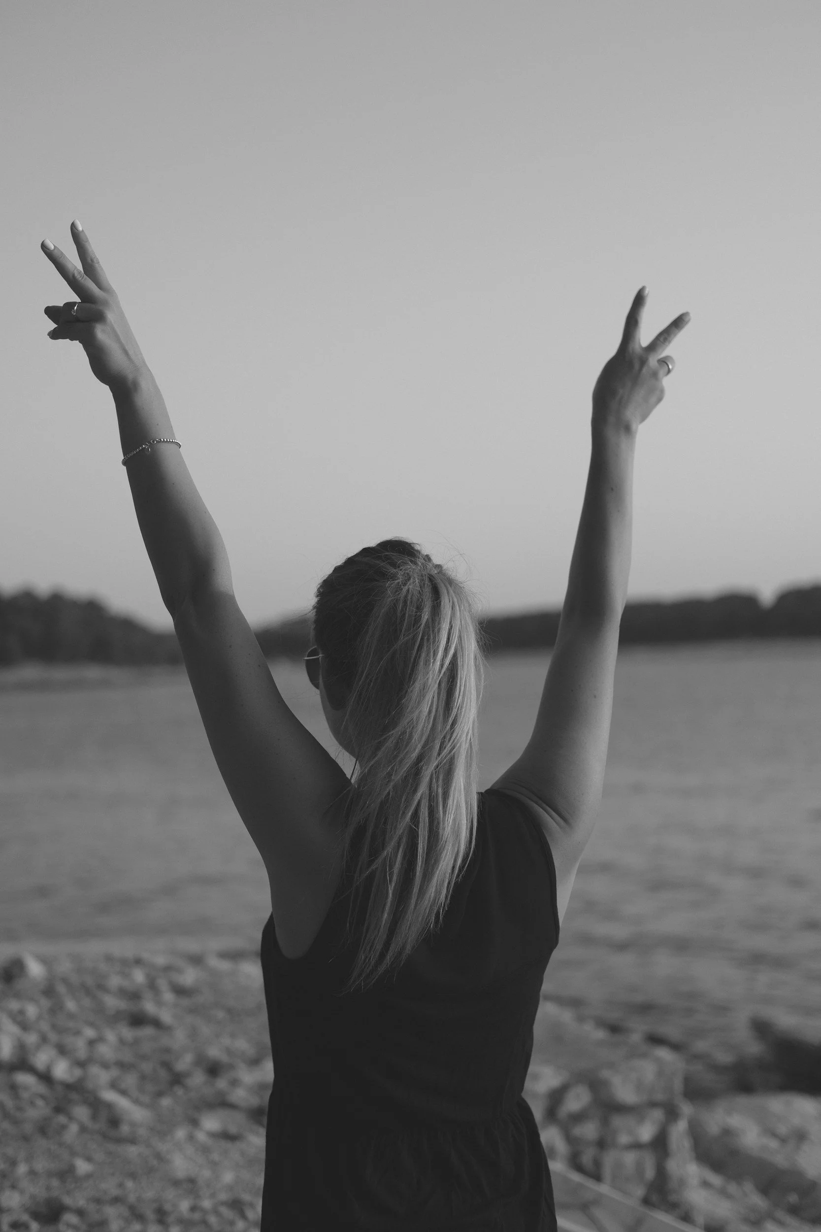 Female Peace Sign Therapy