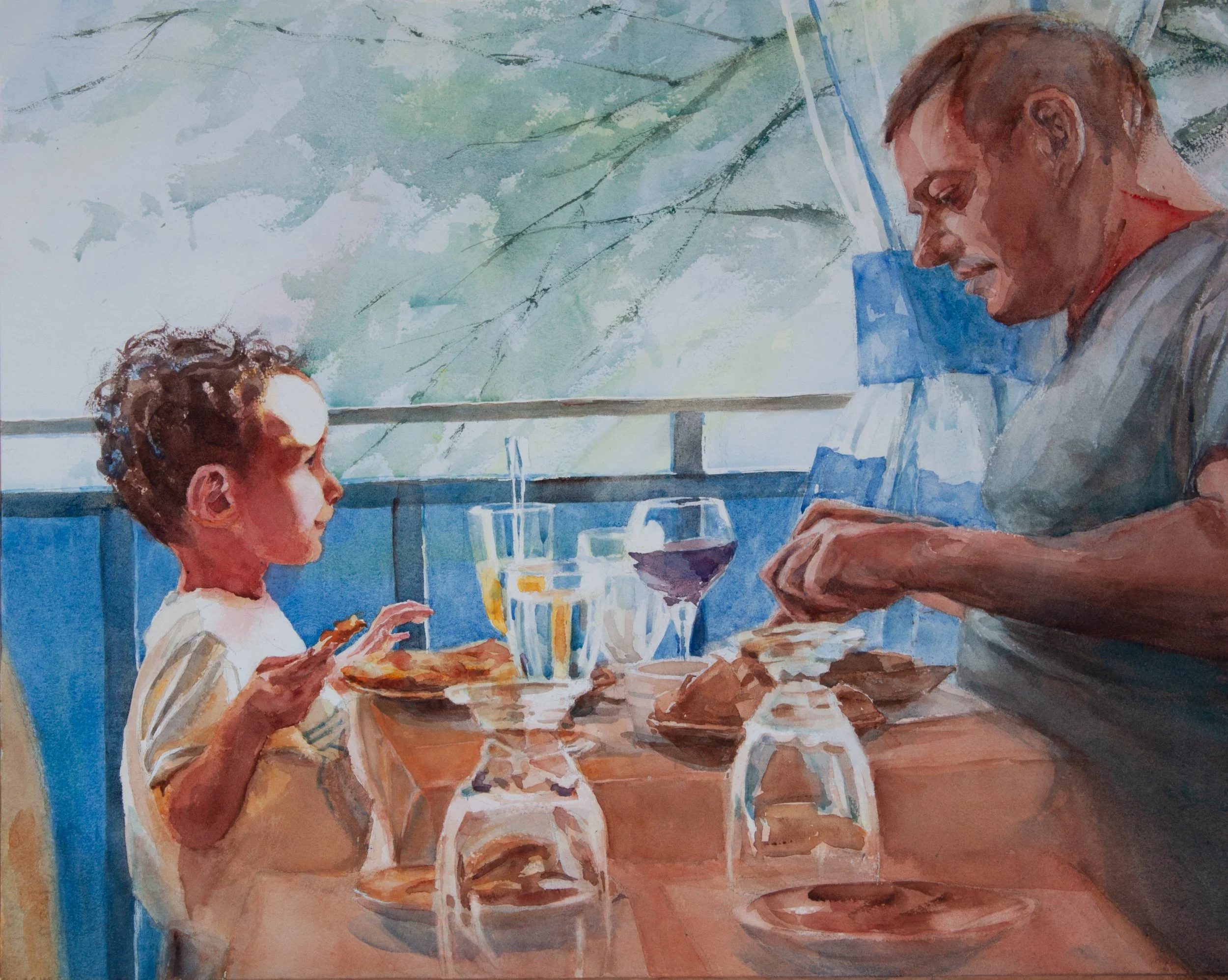 Eating out with Dad
20 x 25 in