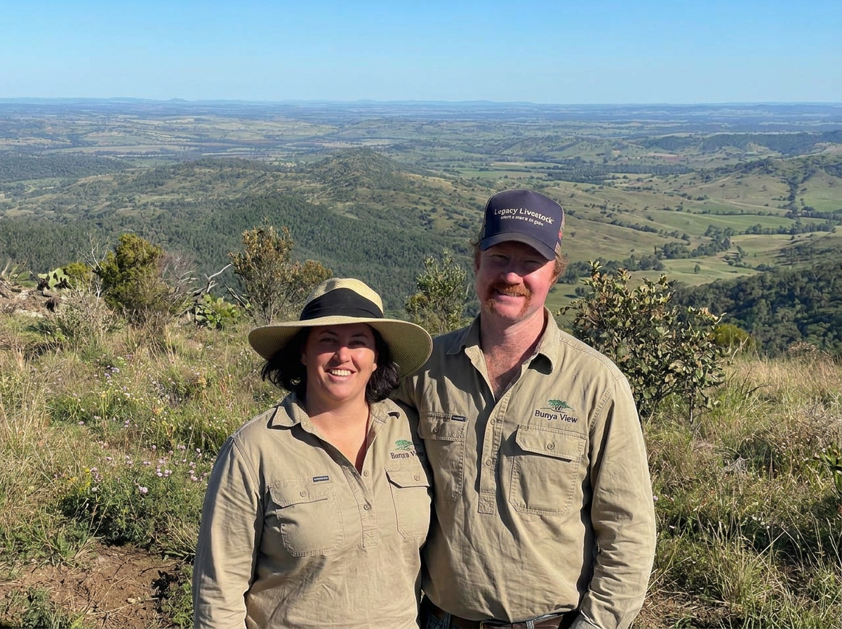 Bunya View Nursery team leaders Ed and Nicky Grummitt at the Bunya Mountain Nursery 2026