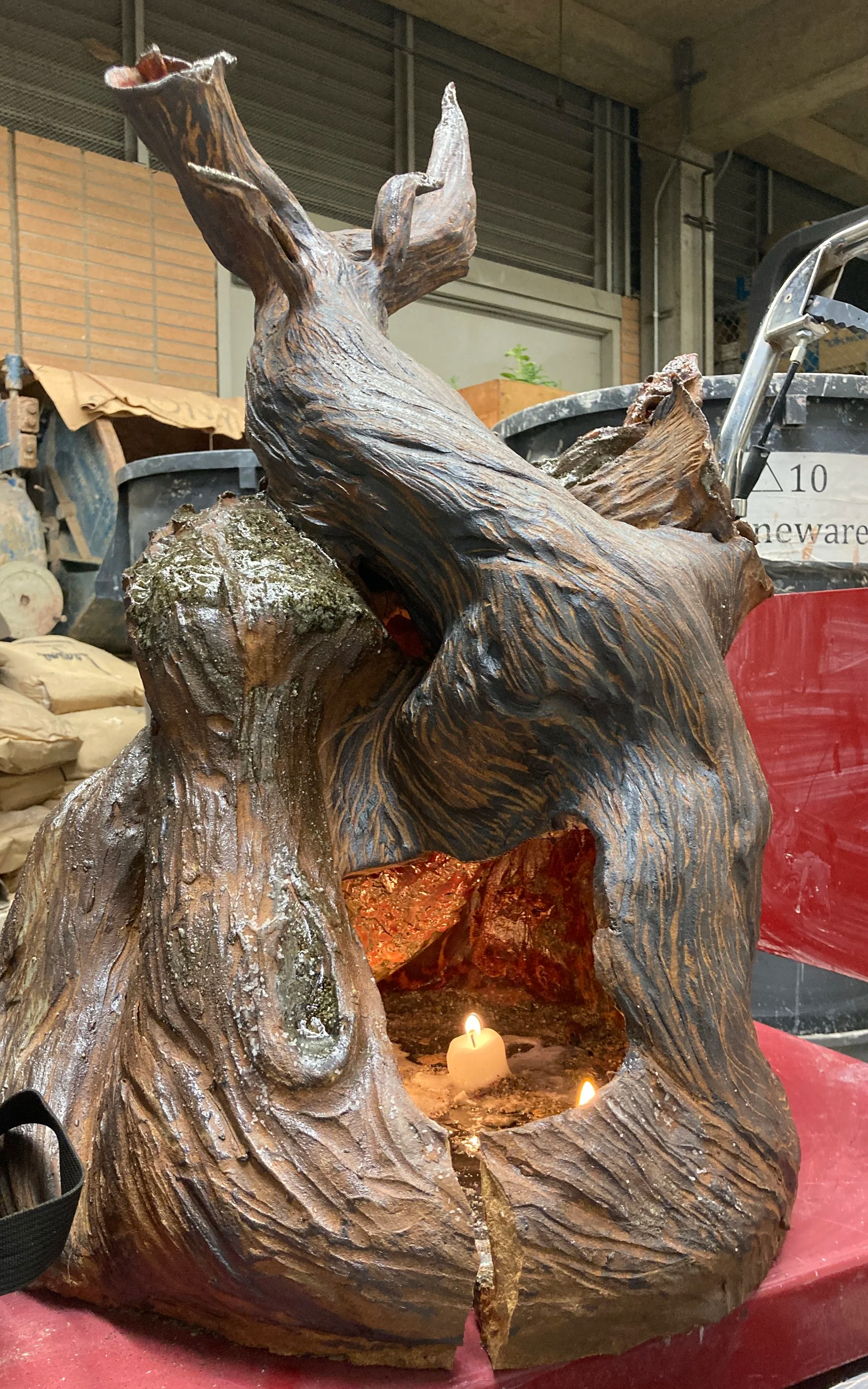 Tree, 31" x 17" x 18", glazed ceramic, 2024