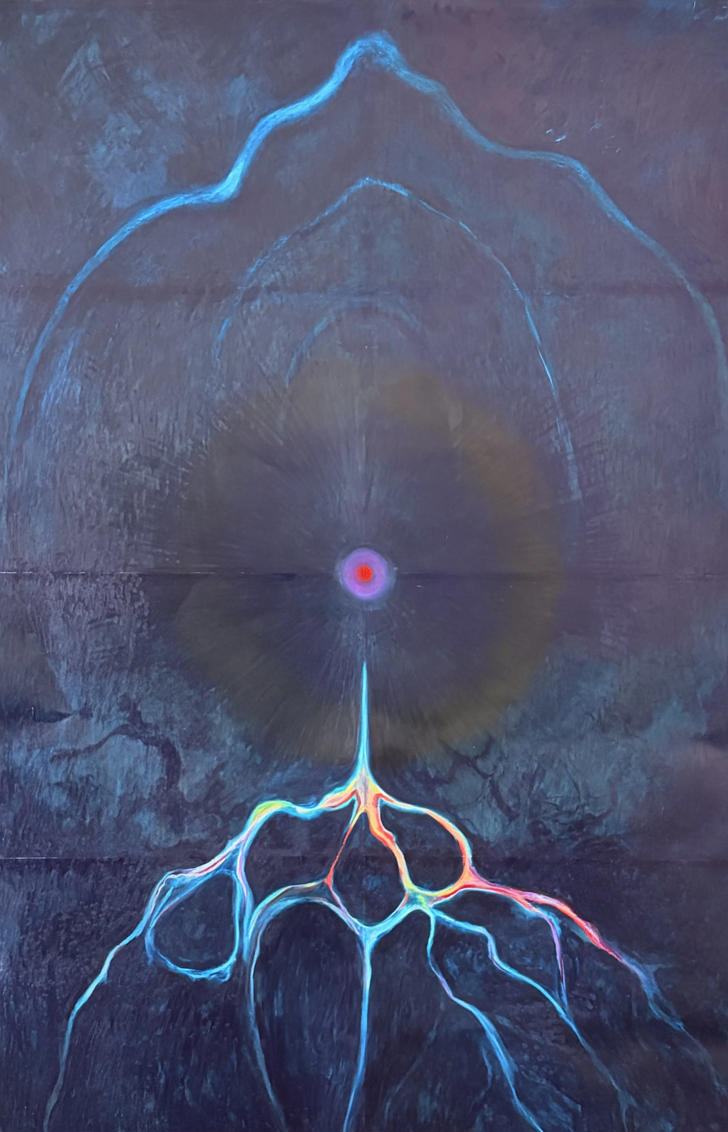 Wintering, 78 x 49.5 inches, oil on paper, 2025