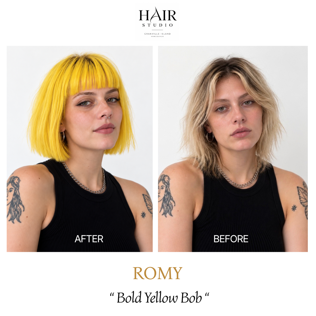 ROMY - "Bold Yellow Bob Hair