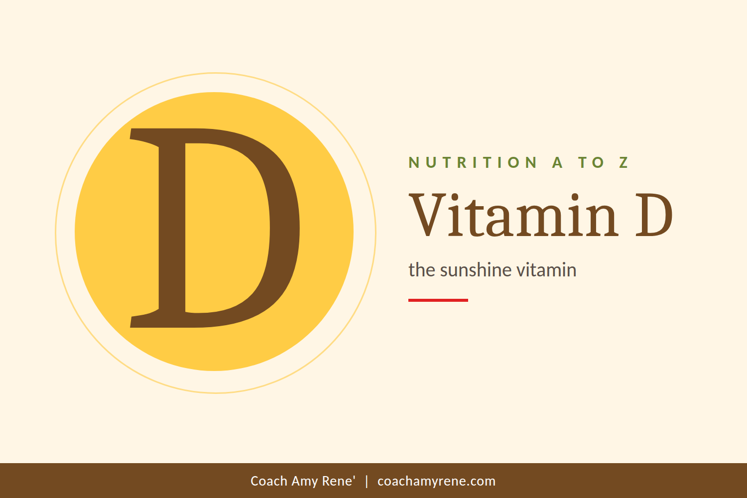 Vitamin D, the sunshine vitamin that never works alone