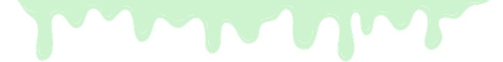 Abstract light green dripping slime border on a transparent background