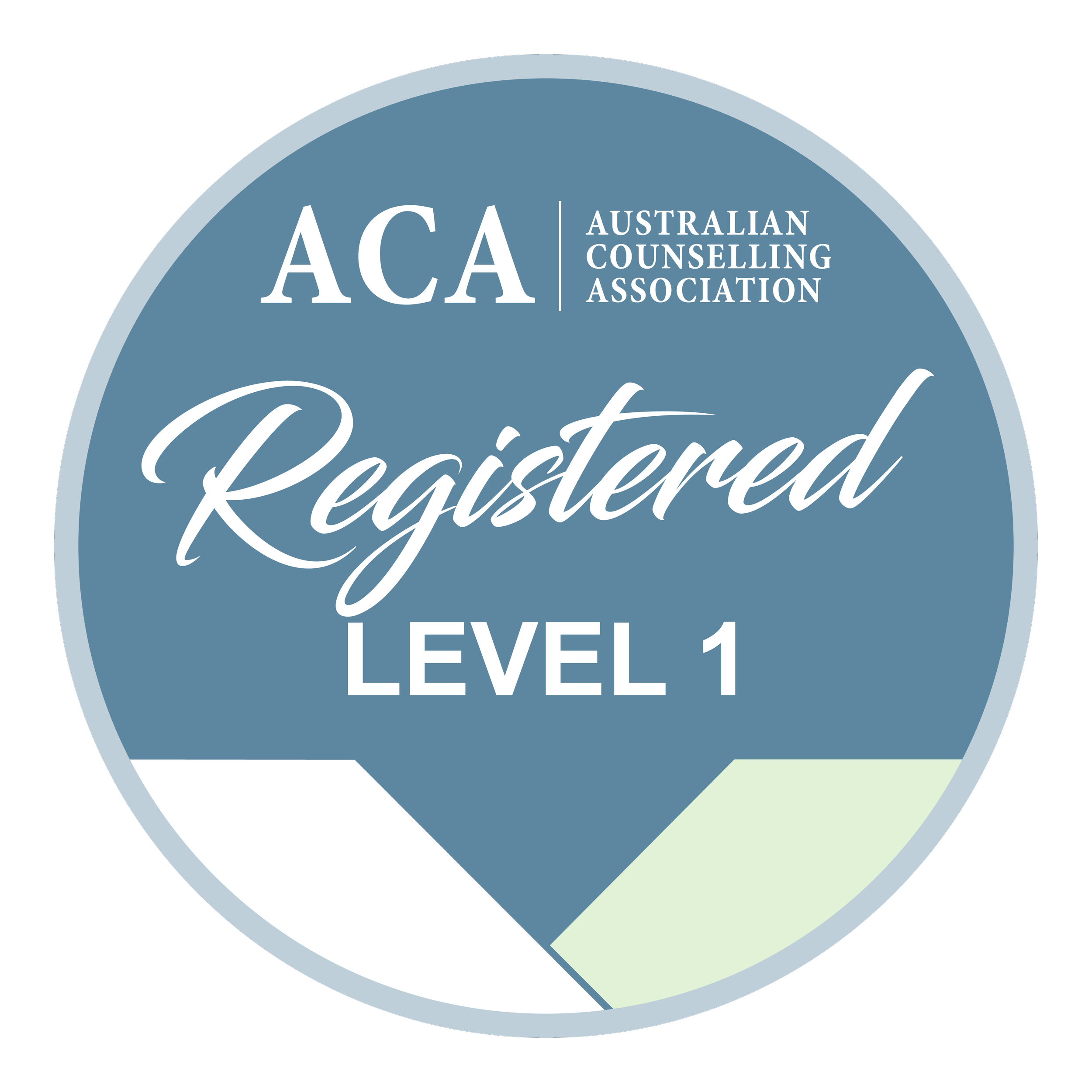 Australian Counselling Association Level 1 registration badge