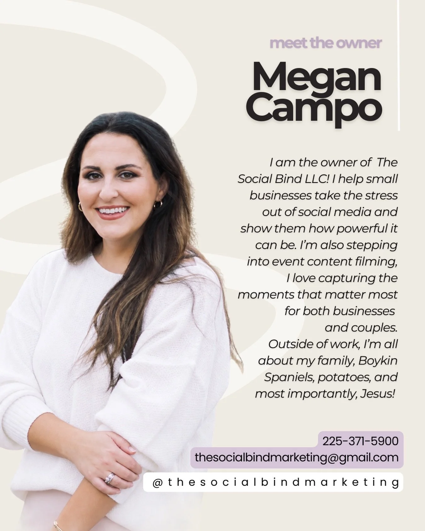 Allow me to reintroduce myself 🎶 

I have been managing social media accounts for almost 3 years now! They say, &ldquo;time flys when you are having fun&rdquo; and they are right. 

I love seeing BOOKED schedules, GROWTH, CURATED content &amp; HAPPY