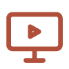 Computer monitor with a play button icon on the screen.