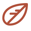 A stylized brown leaf icon.