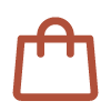 Outline of a shopping bag icon