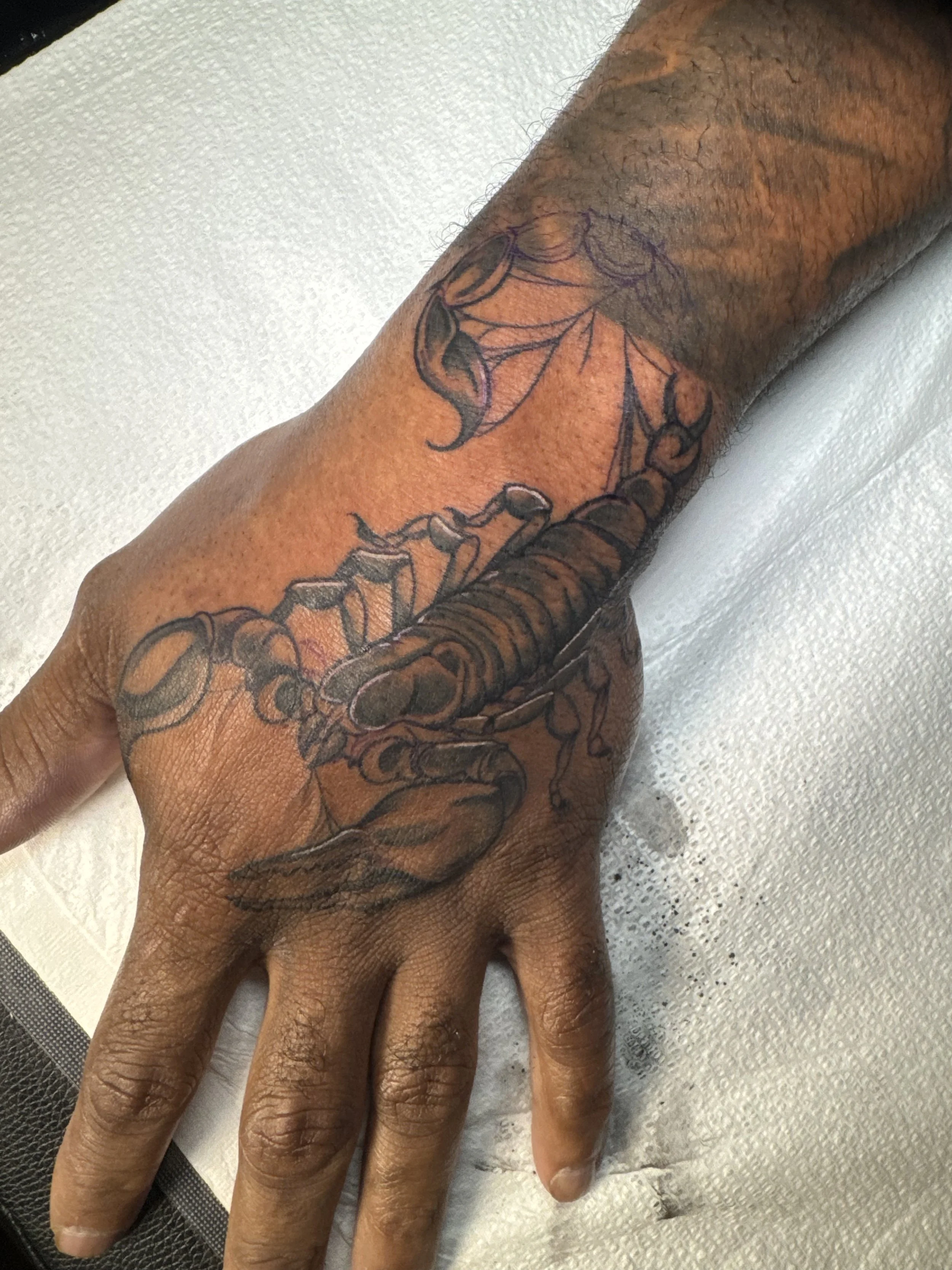 Custom black and grey tattoo by InkedByDB