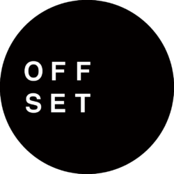 Black background with white text reading 'OFFSET'.