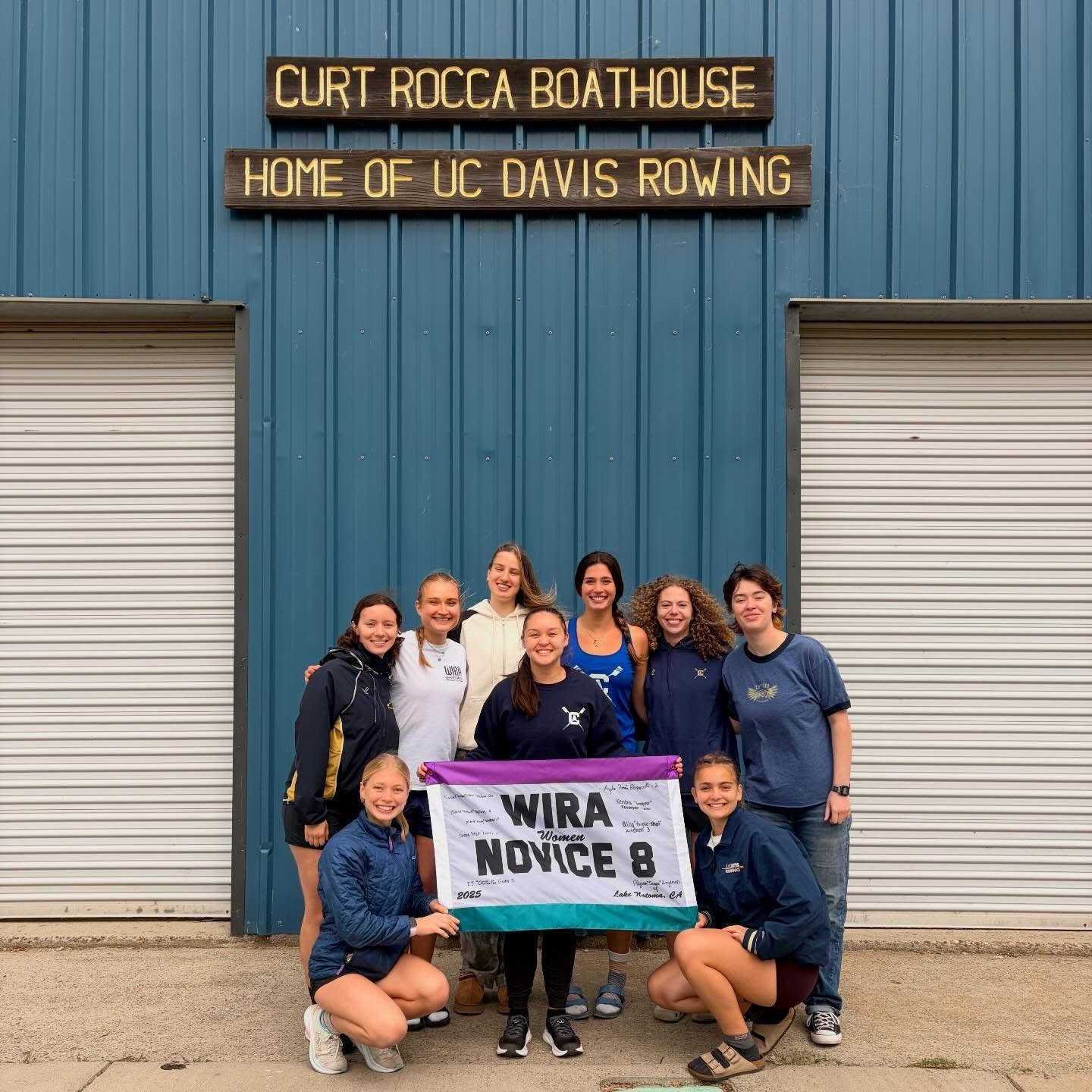 This past weekend, we celebrated our 2025 Novice 8+, who won 1st place at WIRA last year and had the opportunity to reunite and sign their banner! Congrats to all of the amazing athletes who raced in this boat and added another flag to our boathouse 