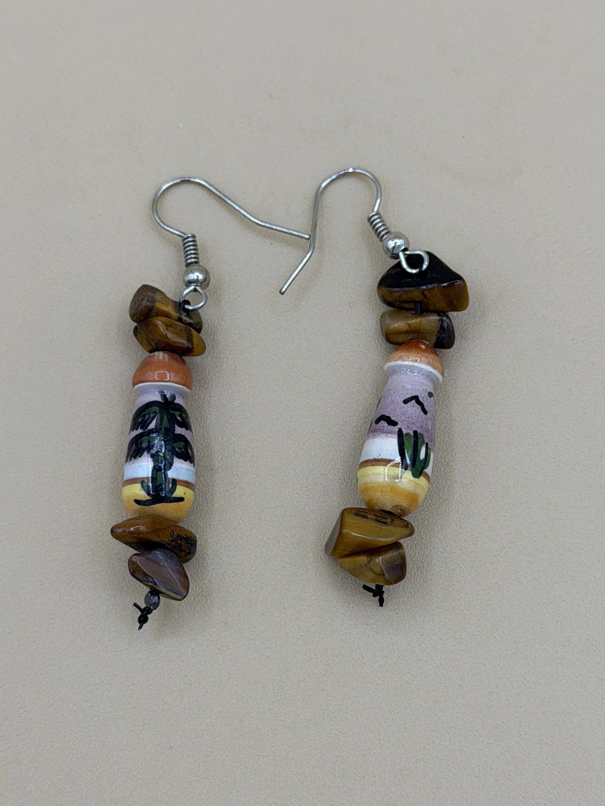 Handcrafted Desert Scene Earrings
