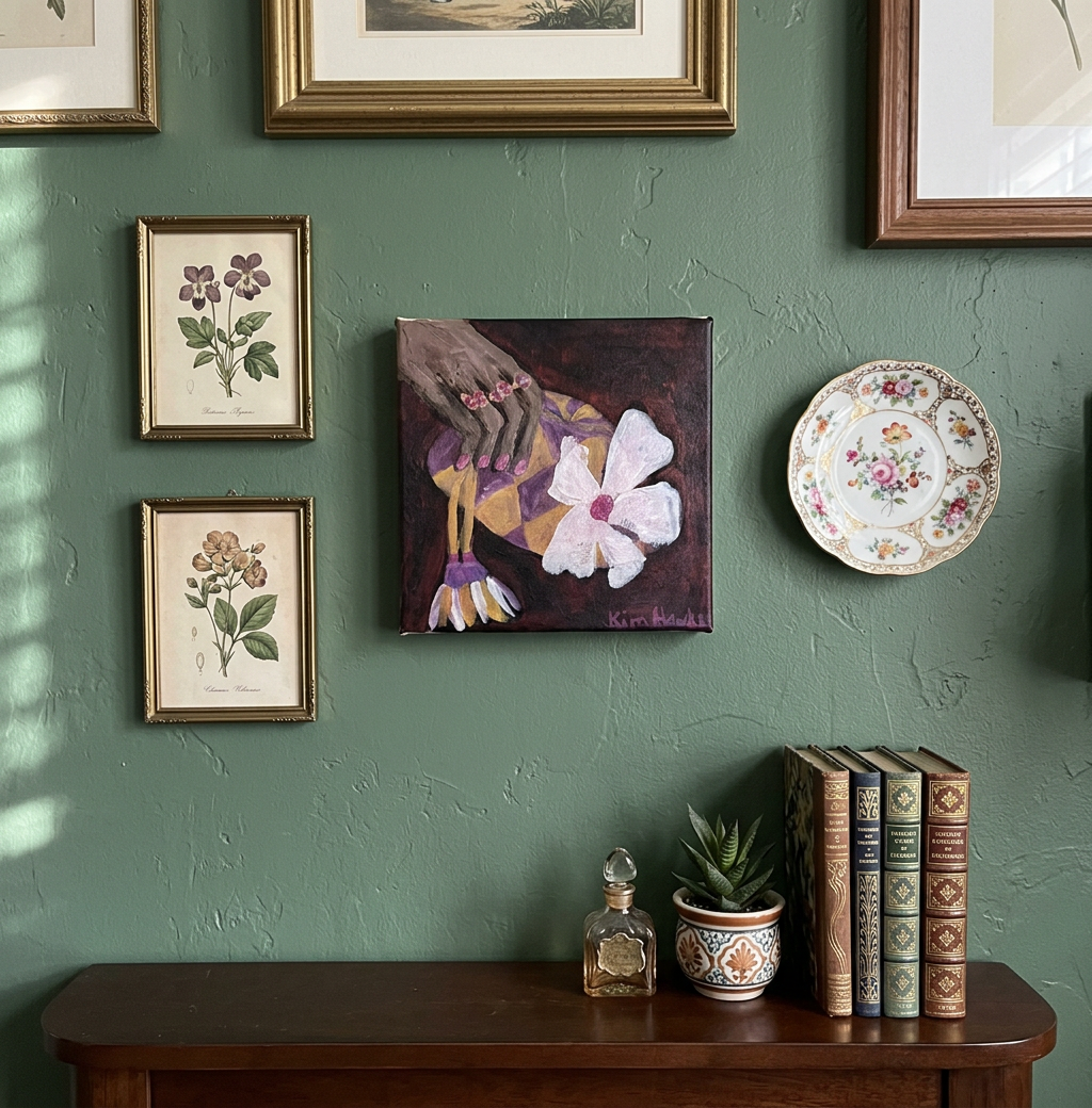 Firefly_Gemini Flash_place the reference image into a styled room as a artwork.make it a mini  artwork in  961335.png