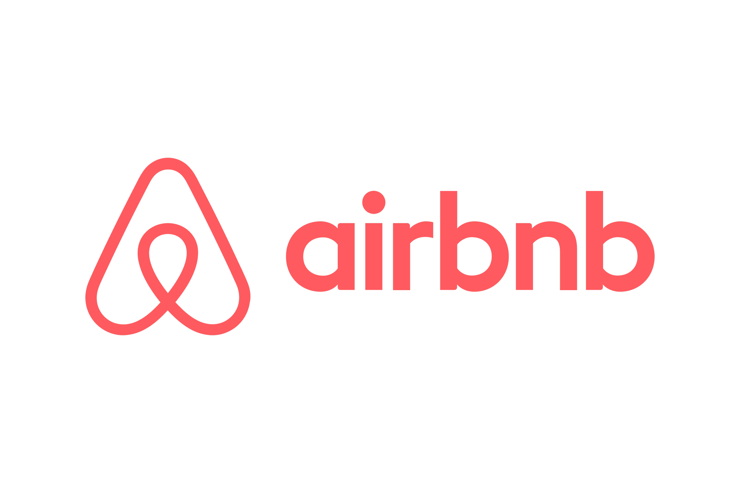 Logo di Airbnb con scritta rossa e simbolo di una casa stilizzata