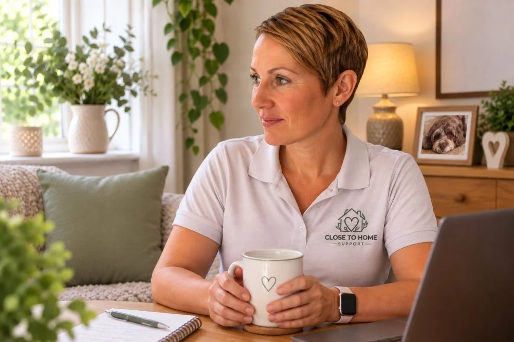 Sara for Close to Home Support, providing friendly one-to-one companionship and home support around Hopton and surrounding villages.
