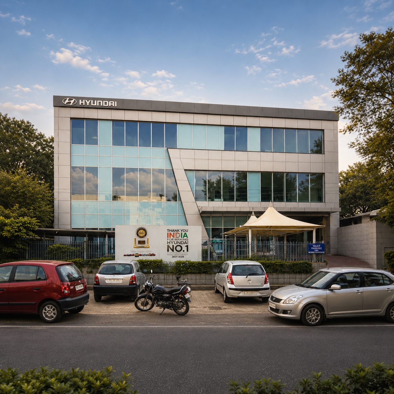 Hyundai Car Showroom & Service Center in IDC Gurgaon