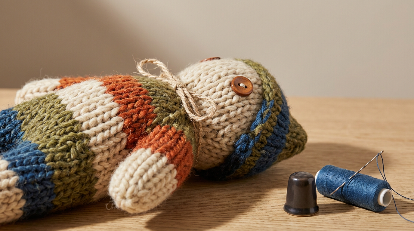 Handmade Knitted Doll