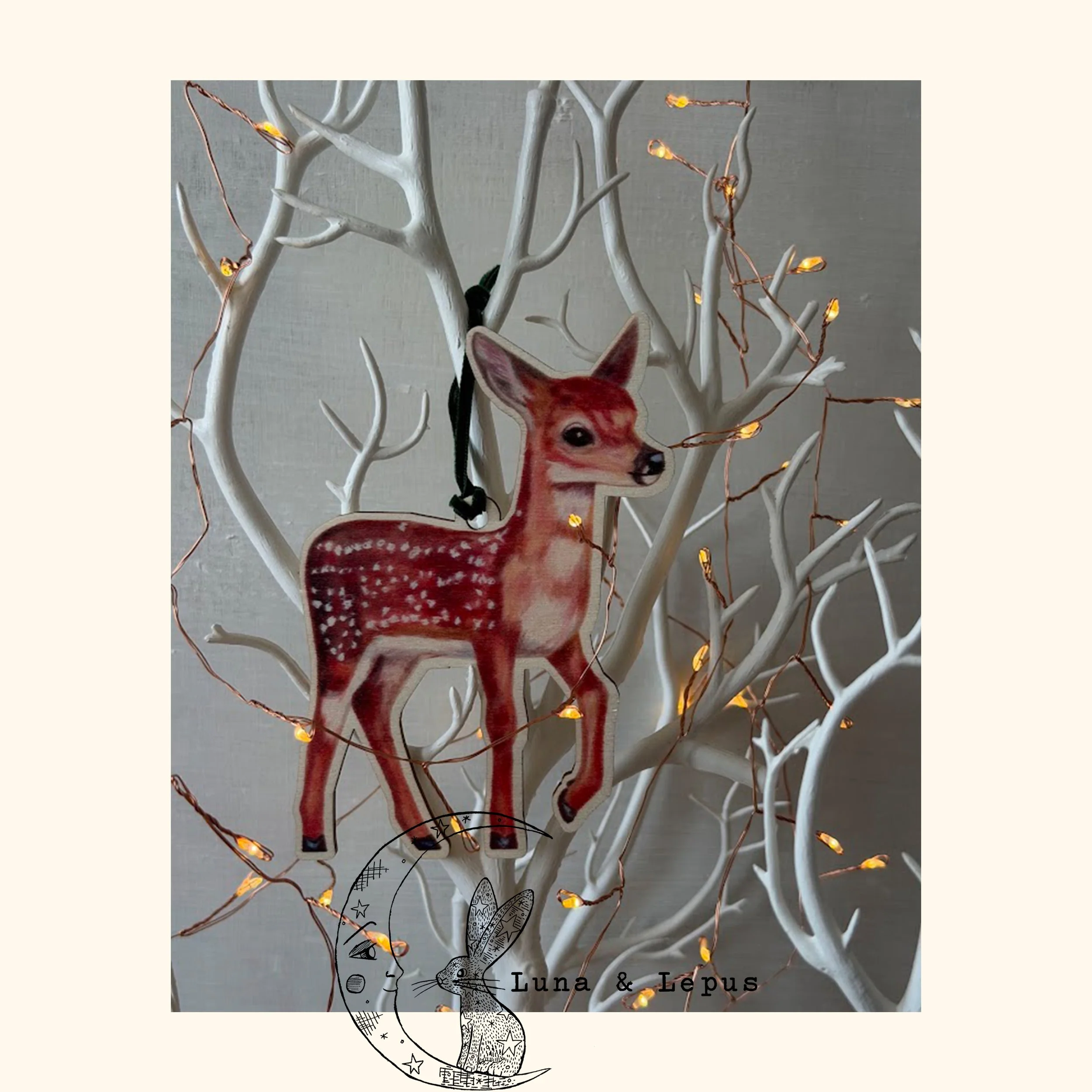 Deer Wooden Hanging Decoration