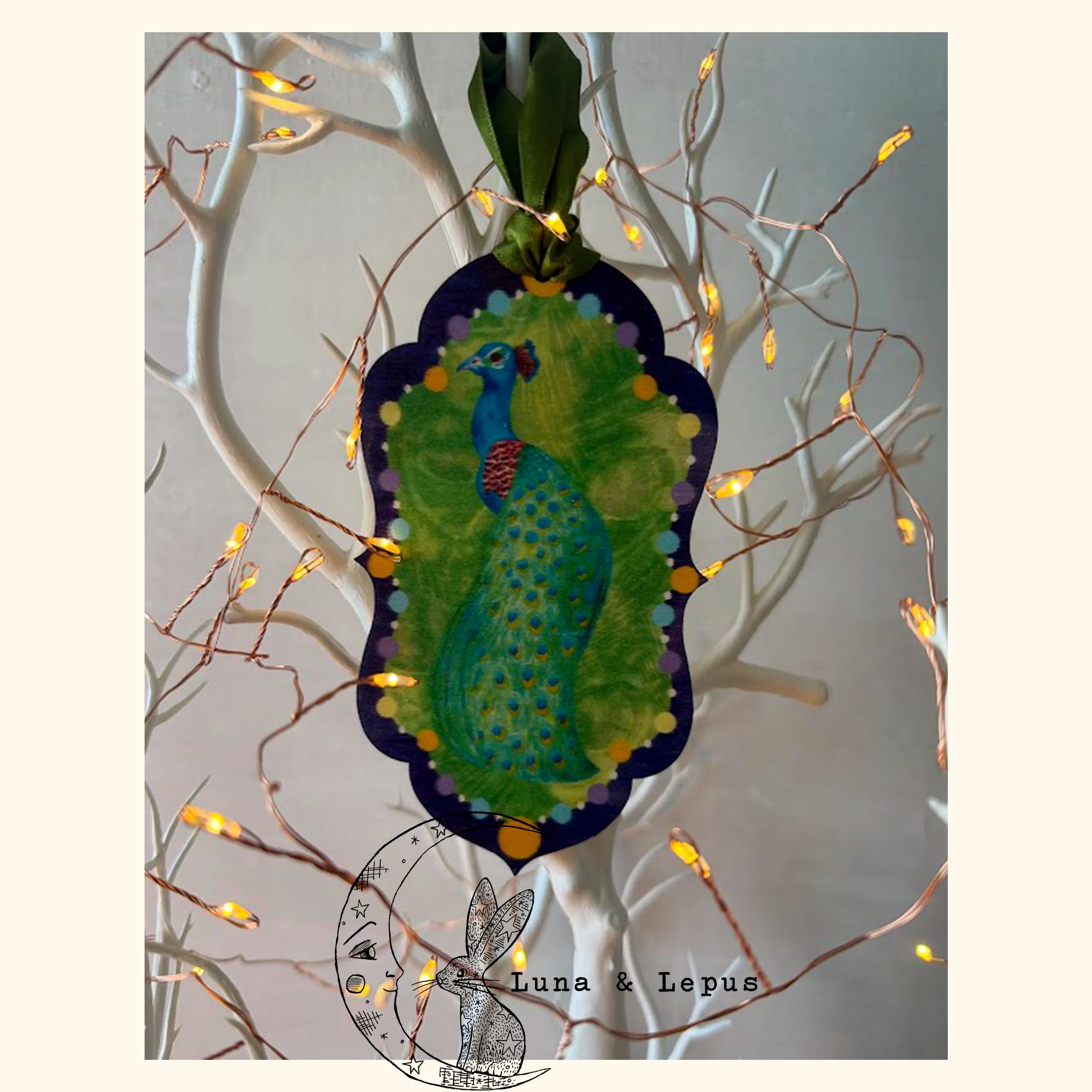Peacock Wooden Hanging Decoration