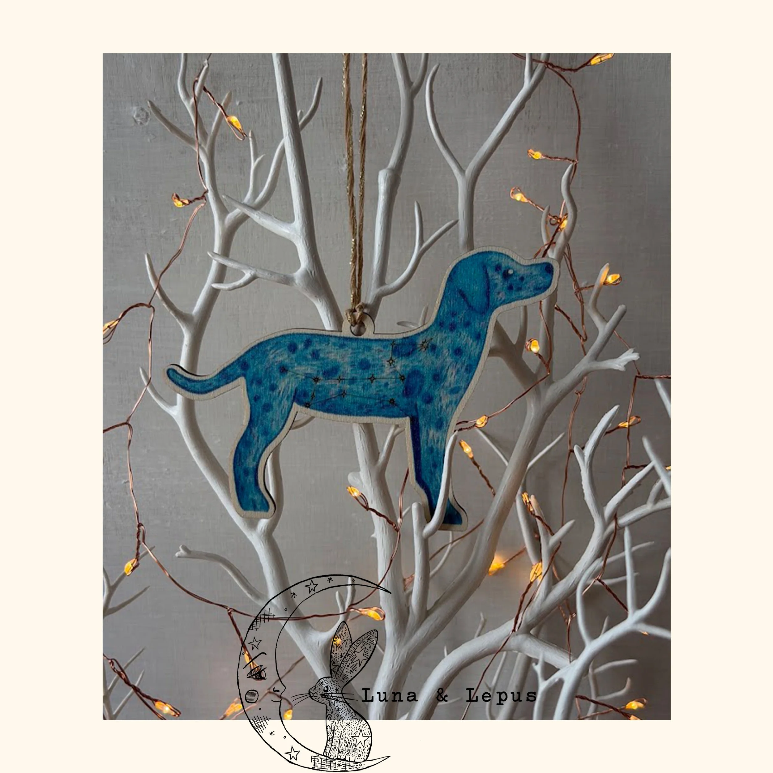 Canis Major Constellation Wooden Hanging Decoration