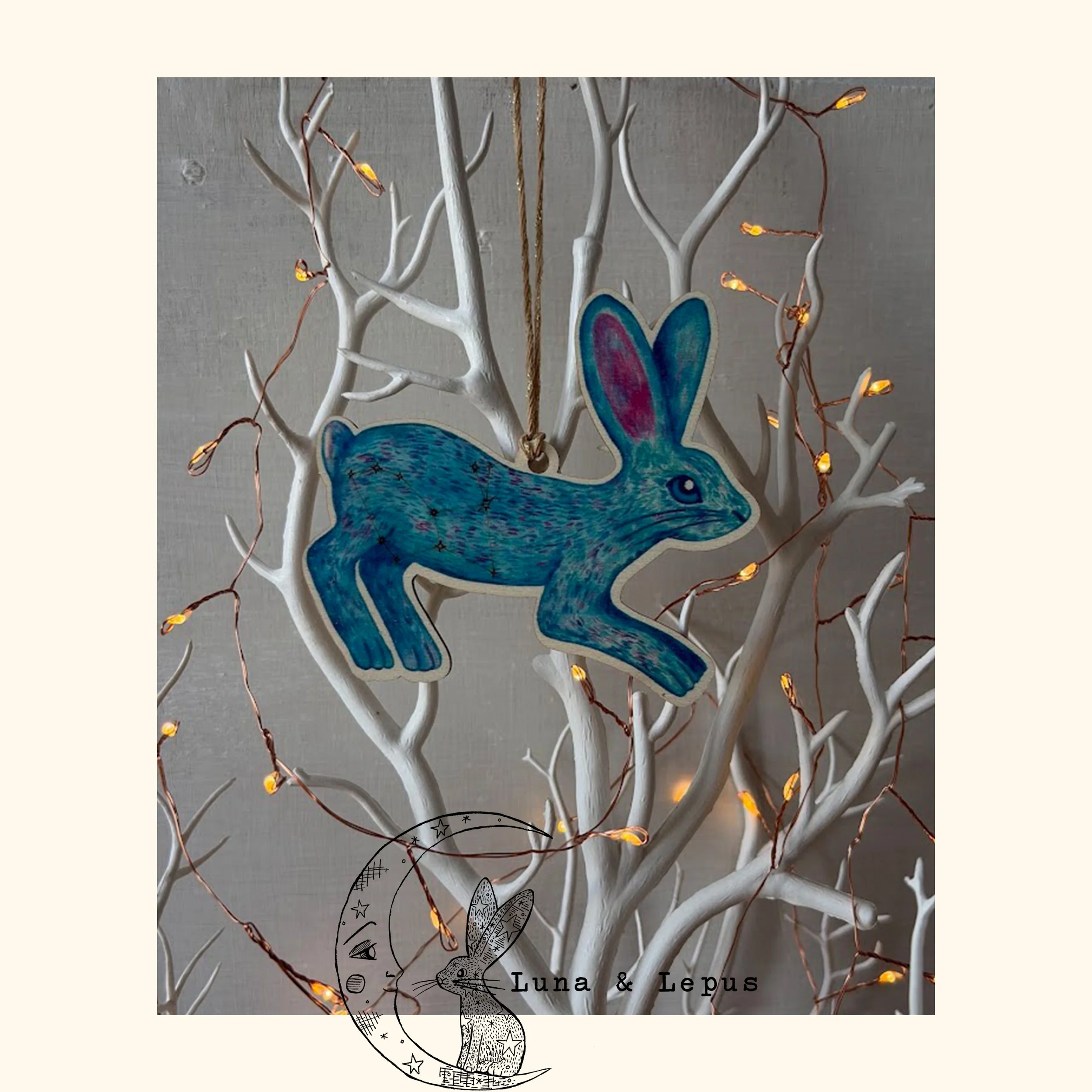 Lepus Constellation Wooden Hanging Decoration