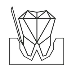 Skizze eines Diamanten mit Brille und Bleistift