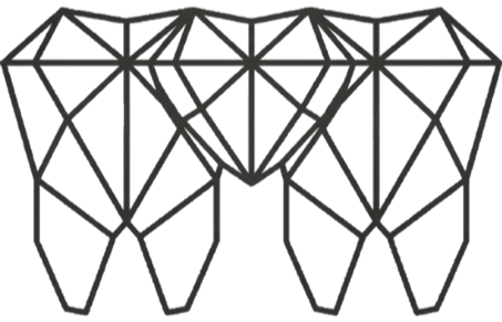 Grafische Darstellung eines Elefanten aus Linien und geometrischen Formen.