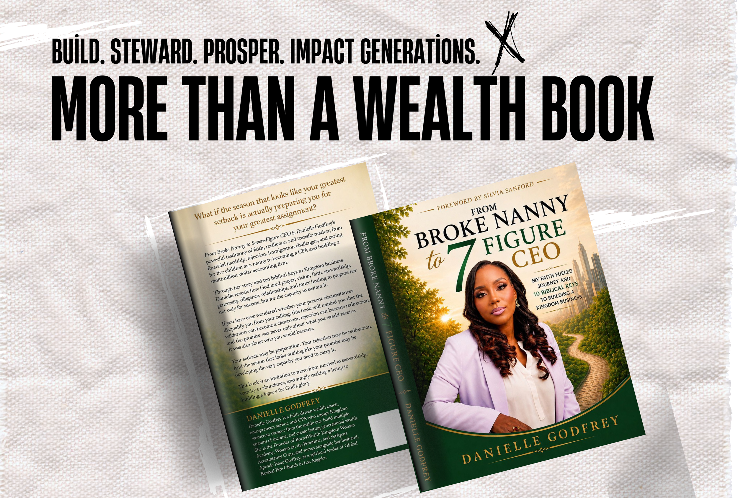 Discover the story and teachings of Danielle Godfrey—author, CPA, founder of Set Apart Accountancy Corp., and author of From Broke Nanny to Seven-Figure CEO. Danielle Godfrey, Kingdom Wealth Coach, Christian Author CPA, Danielle Godfrey book.