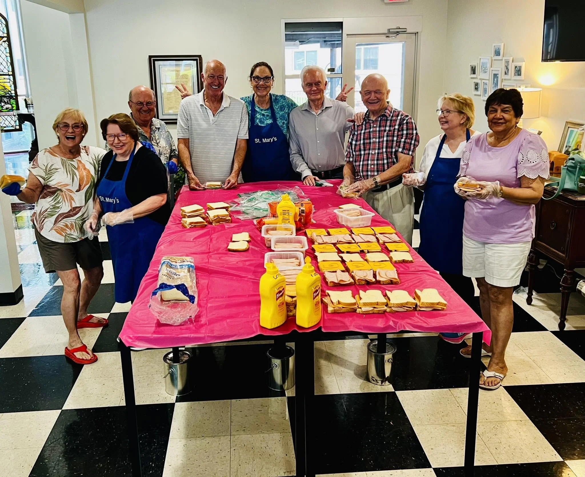 Photo of team making sandwiches for Lord of the Streets ministry
