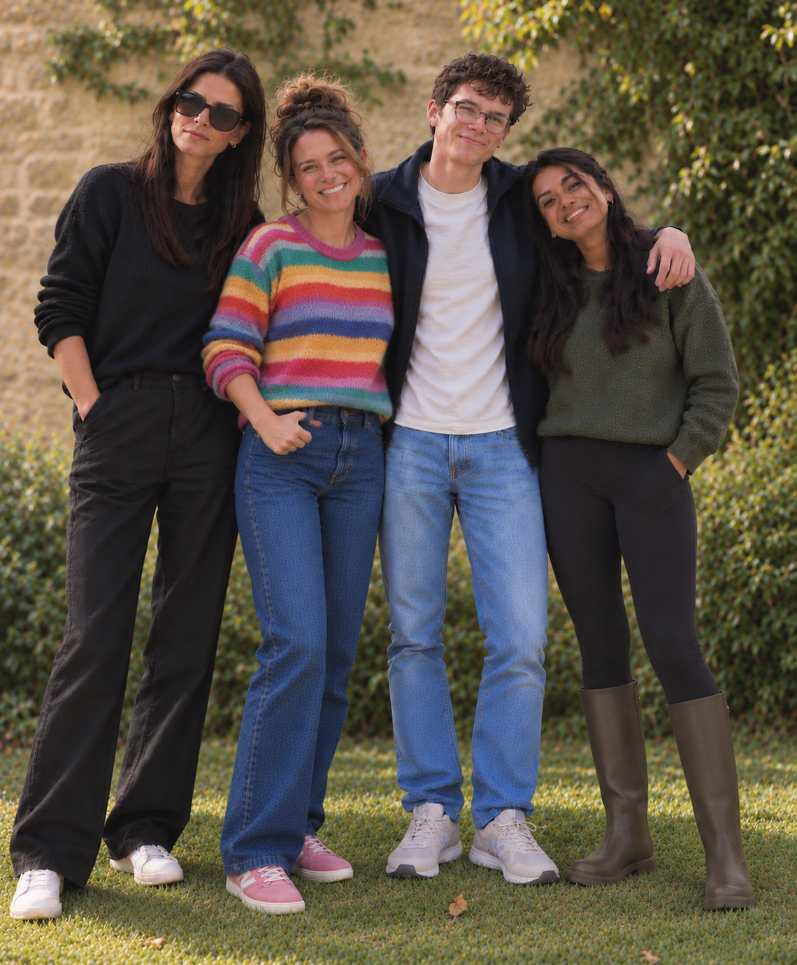 The four staff members of Owl Farmhouse