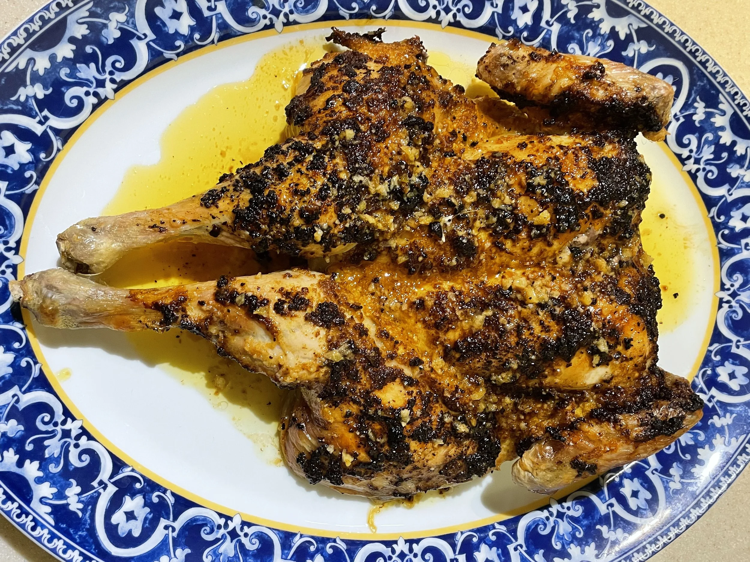 Grilled whole Chicken Piri Piri