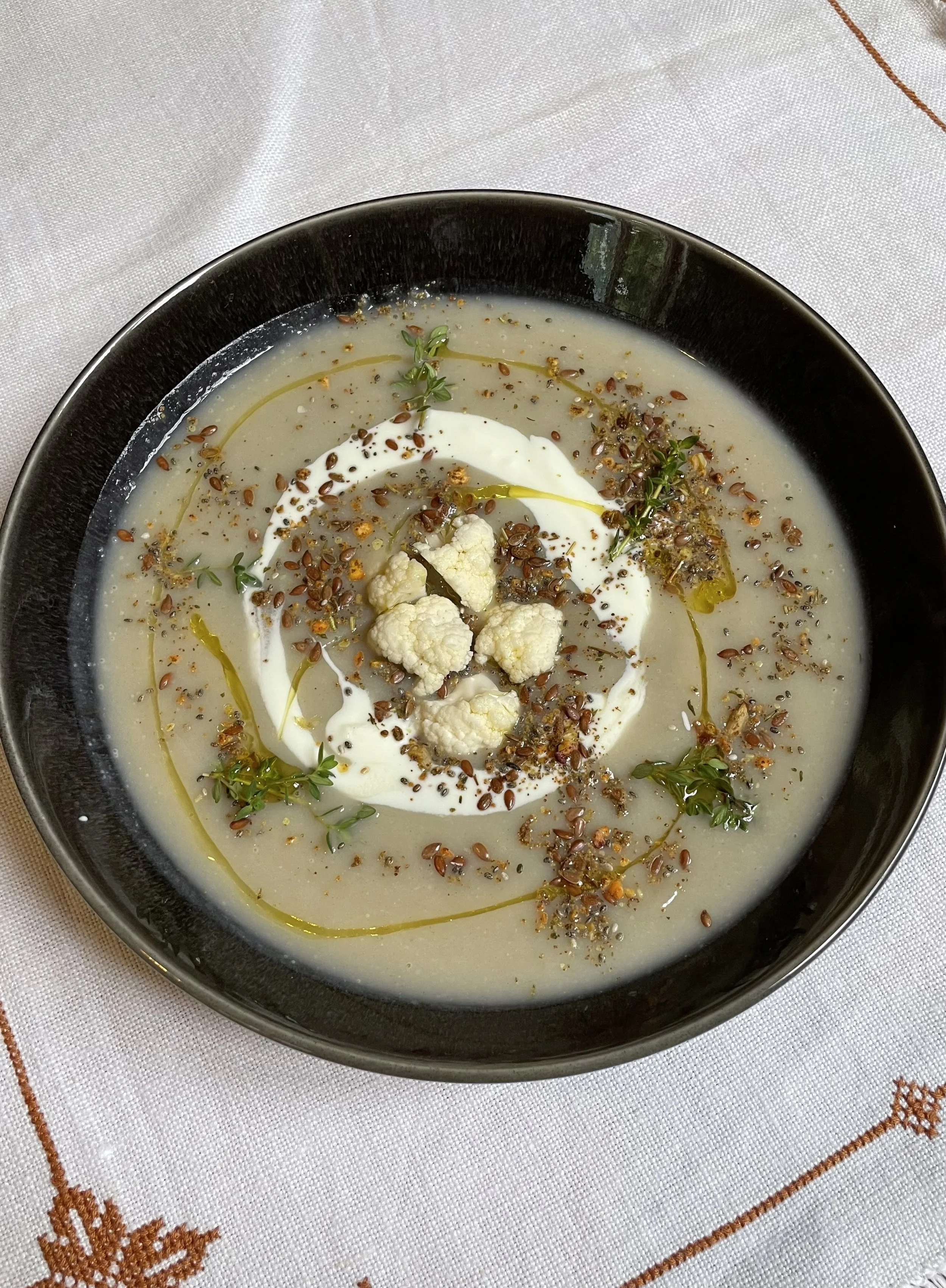 Cauliflower and Chestnut Soup