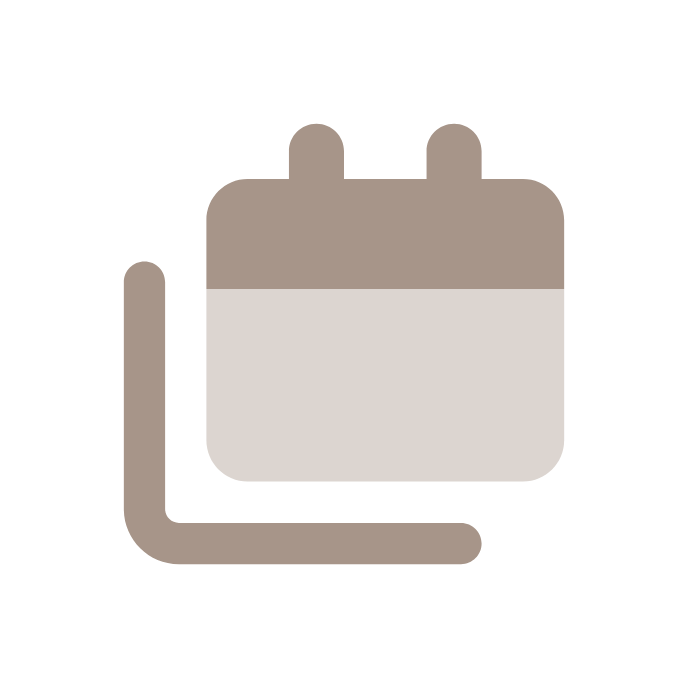 Icon of a dark gray box with two protrusions on top and a curved line extending from its bottom left side.