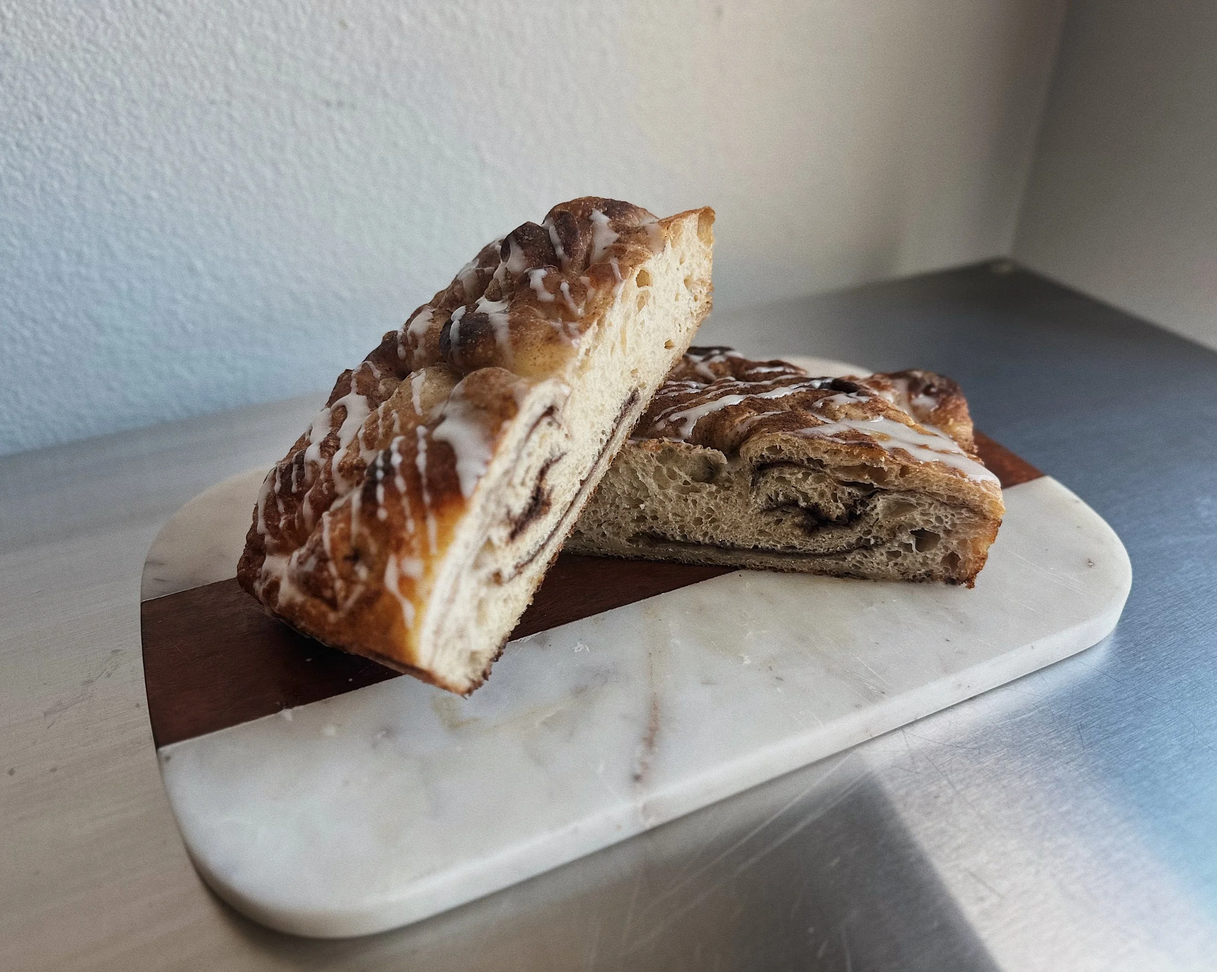 Pumpkin Spice Swirl Sourdough Focaccia - Full Loaf