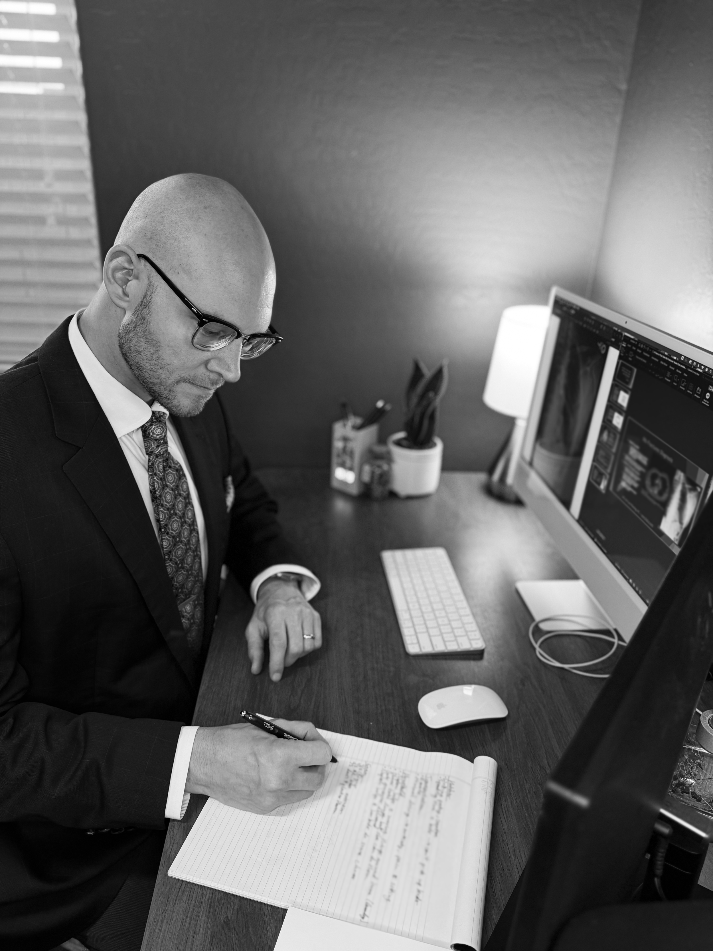 Dr. Jared Griffard, MD, FACS, CLCP preparing for medical expert witness testimony