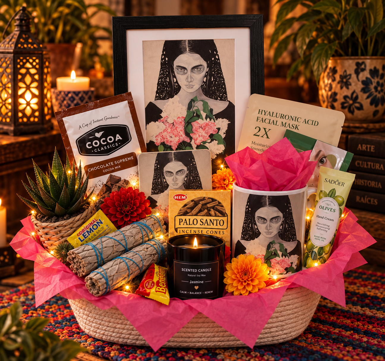 Mexican Mona Lisa - Signature Art Gift Basket