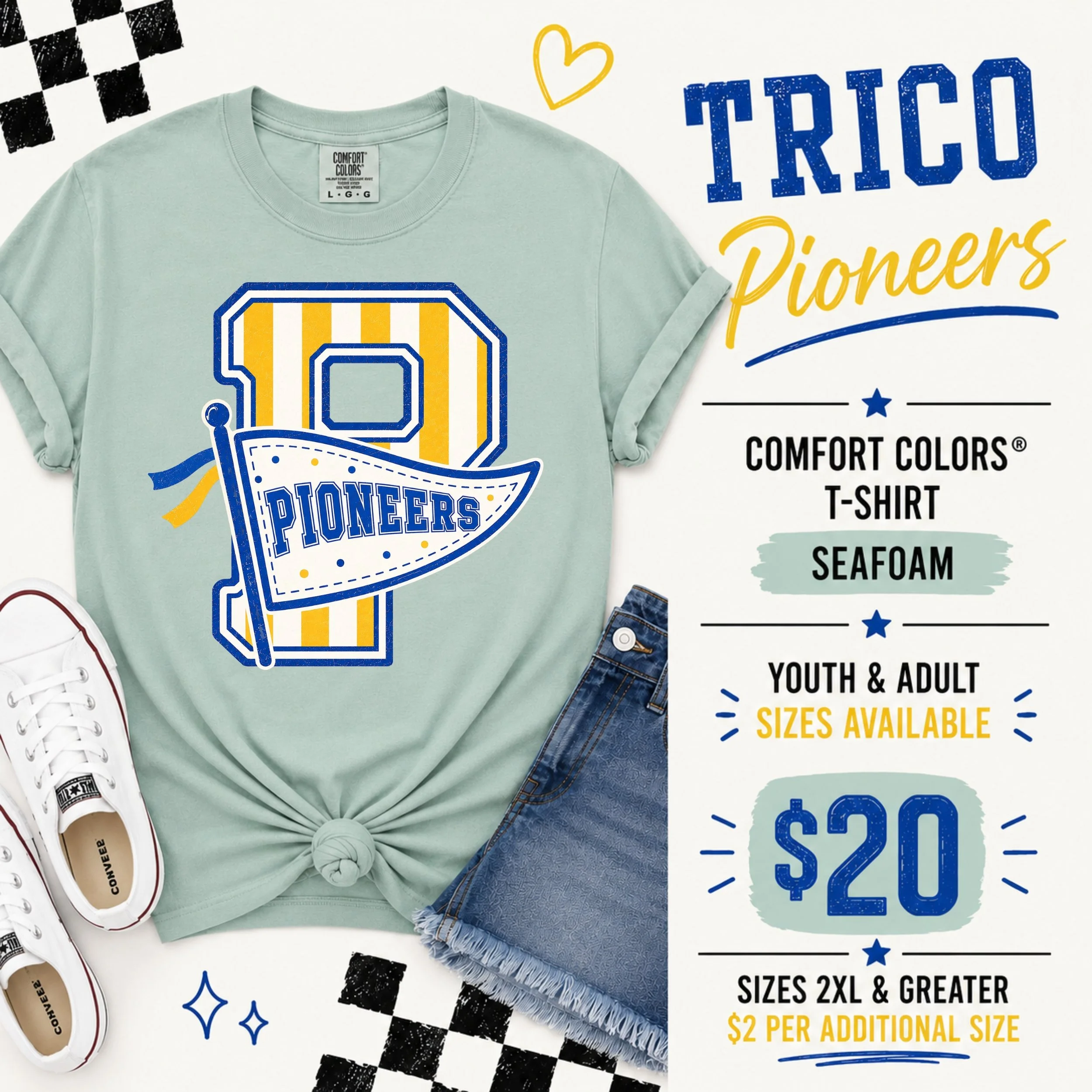 Pennant Pride Pioneers | Comfort Colors Tee