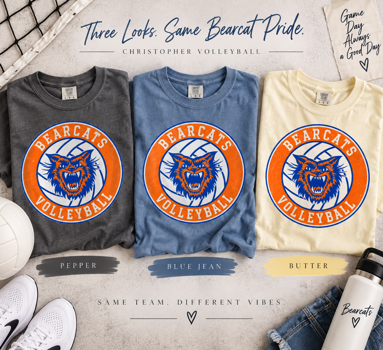 Bearcats Volleyball Vintage Tee