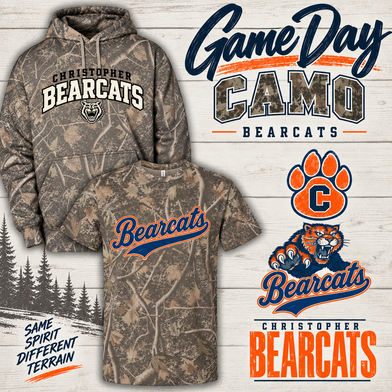 Game Day Camo | Bearcats | Shirt or Hoodie