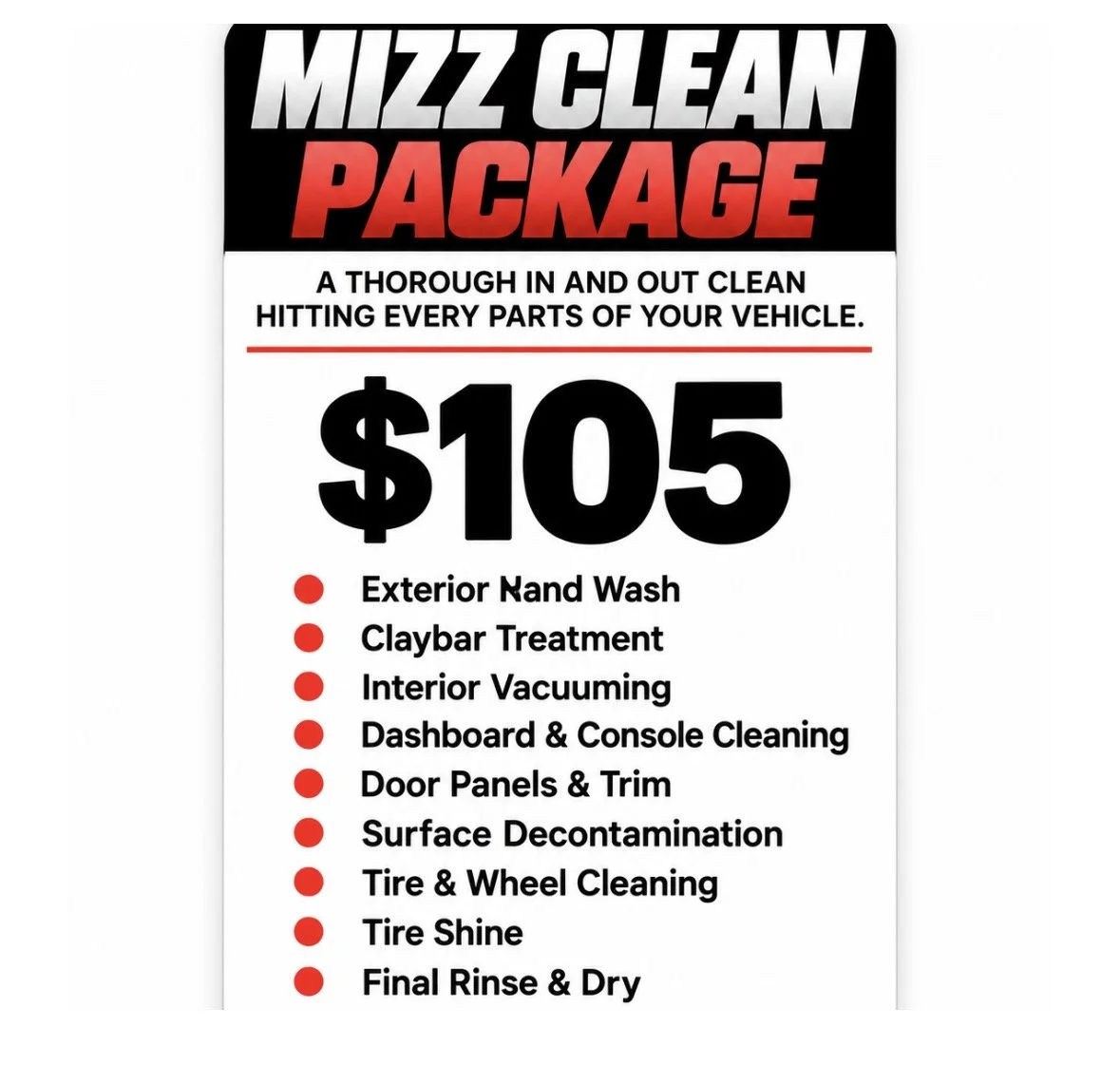 Mizz Clean Package