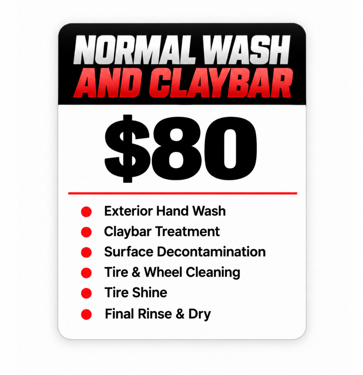Normal Wash & Clay-Bar package