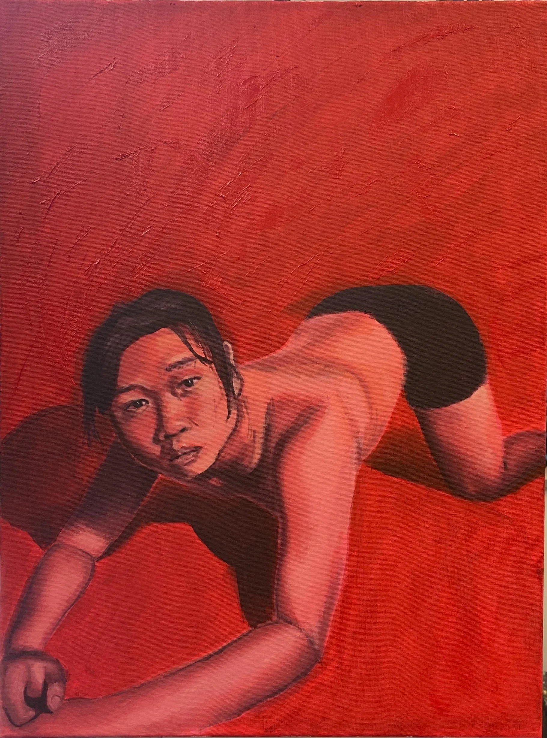 Red Self. May 2023. Oil on canvas. 24 X 18 inches