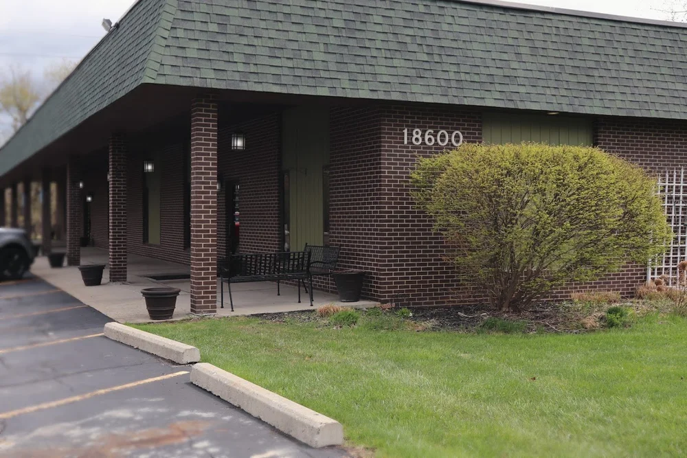 Our studio building at 18600 Northville Road, with lots of parking