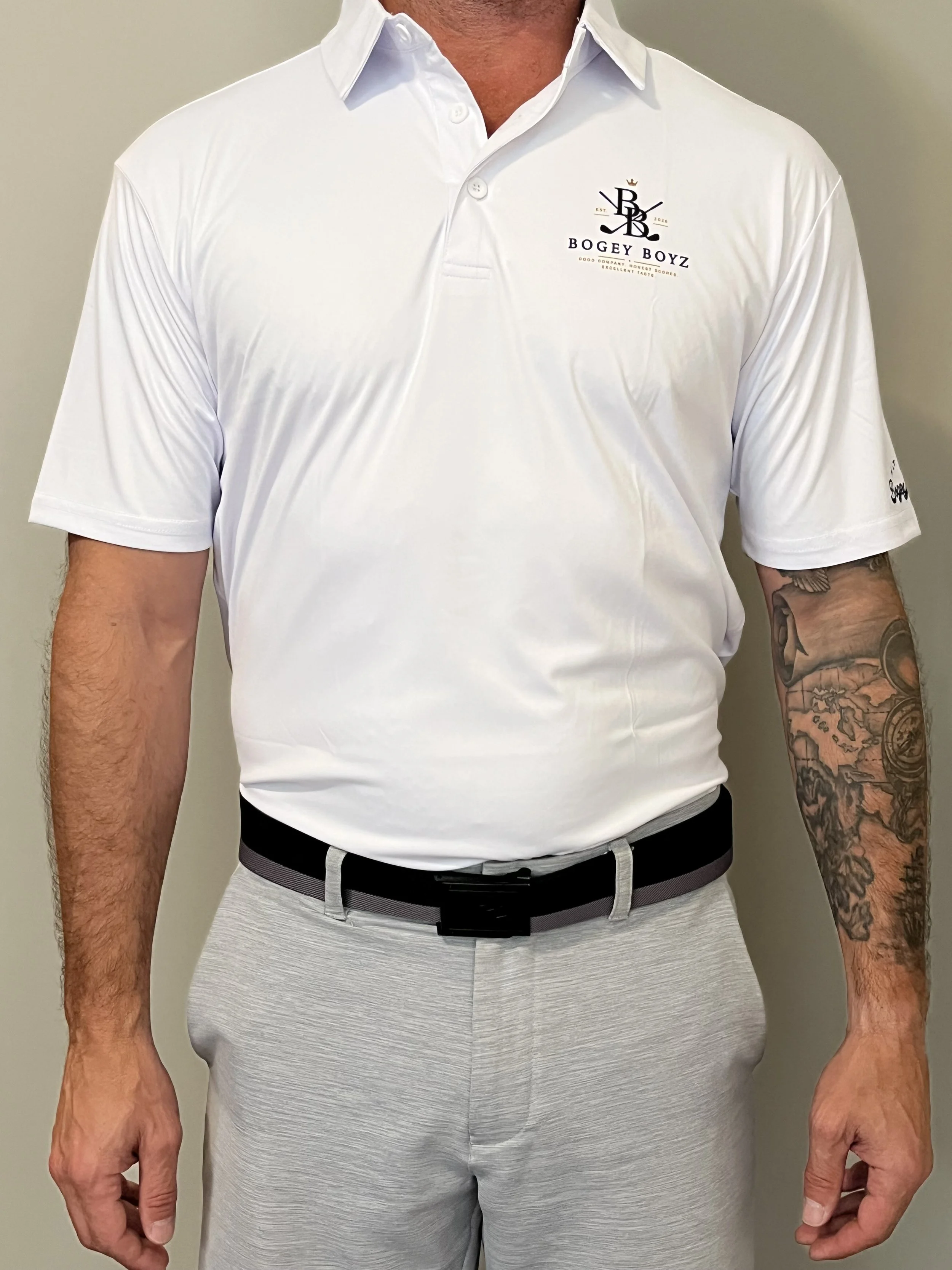 Men's White Golf Shirt