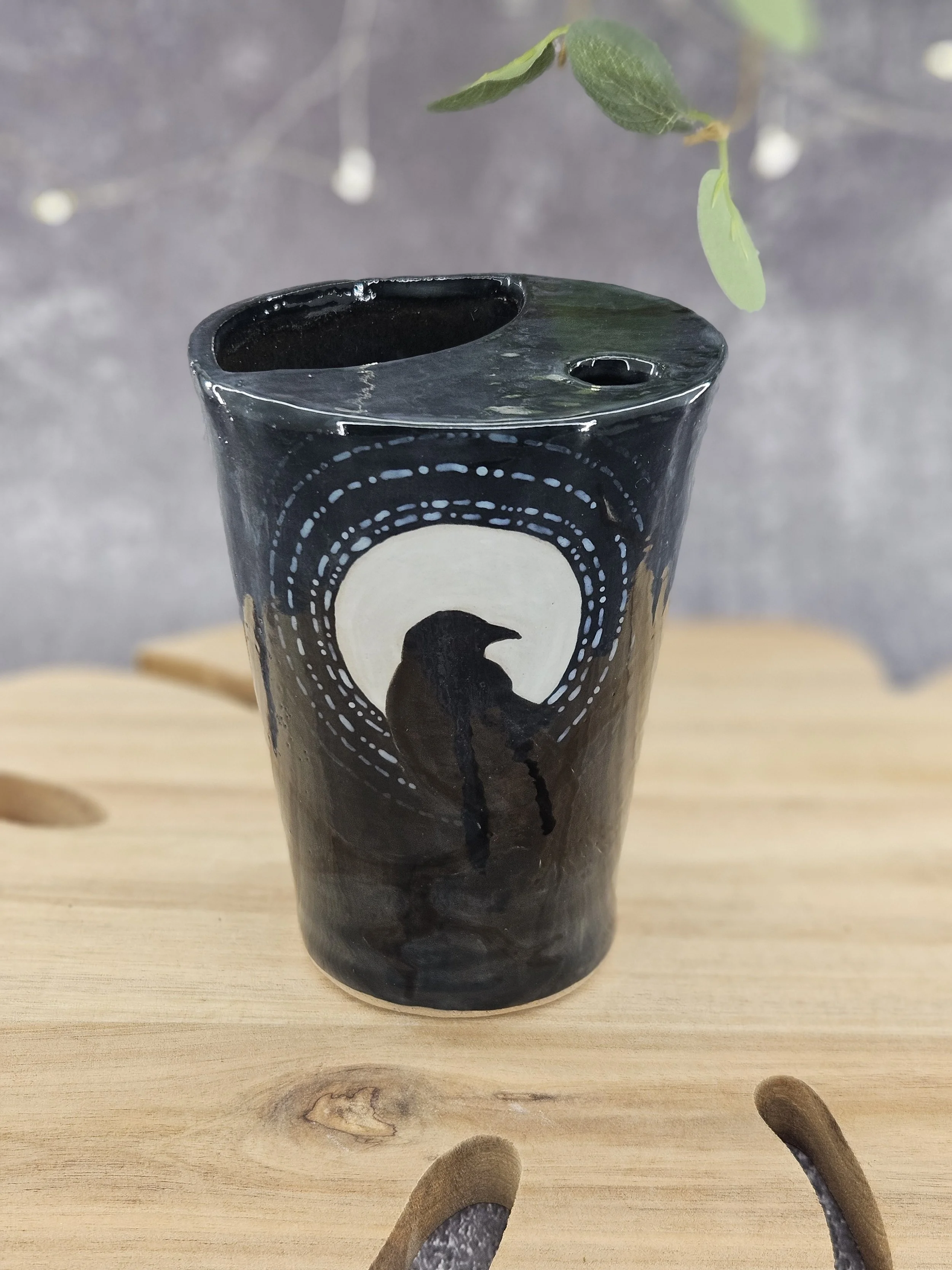 Crow travel mug